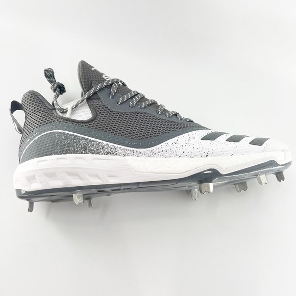 Adidas Mens Icon V Boost Metal Baseball Cleats Grey Cloud White G28240 Size 14